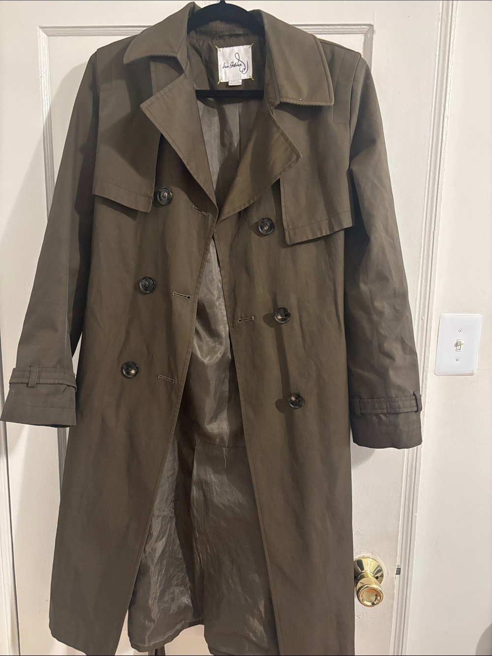 Sam Edelman Olive Trench Coat - Double-Breasted Classic